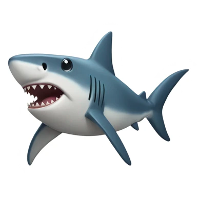 Shark on a star sticker
