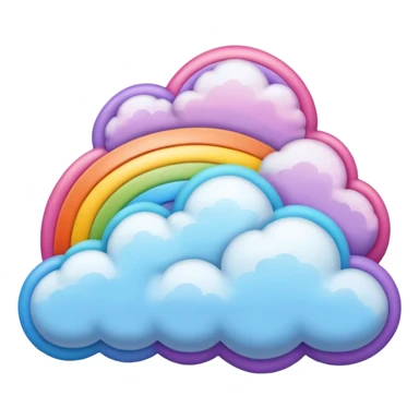 Rainbow Clouds sticker