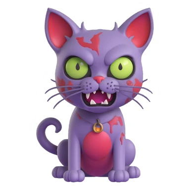 Zombie cat Angry sticker