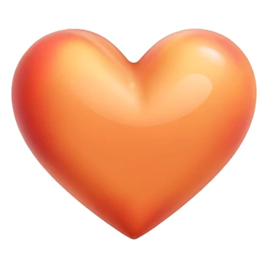 Peach colored heart sticker