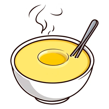 steaming bowl of grits with butter sticker