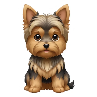 a full body of cute yorkshire terrier sticker