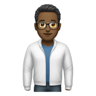 Men with white Glasses and white shoes sticker