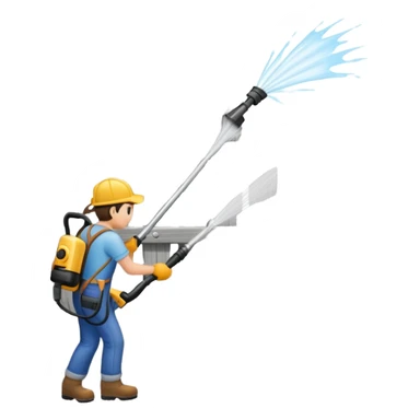 Power washing a fence sticker