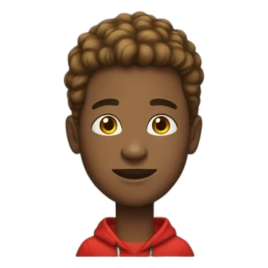 Black male early 20s in red  hoodie sticker