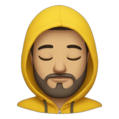 Armenian men  with yellow hoodie sleeping sticker