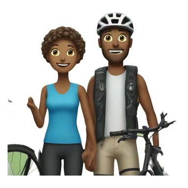 Couple with mtb sticker