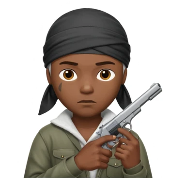 Un señor negro disque do broUn diablo con una pistola sticker