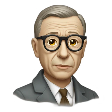 jean paul sartre sticker