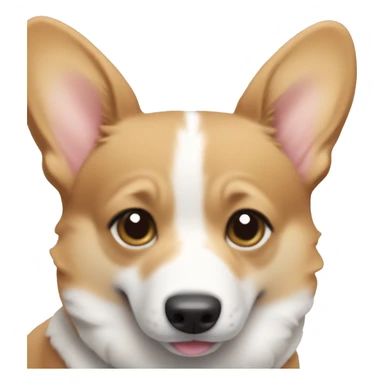 Cute corgi wearing a baby blue sweater, iOS 18 style sticker