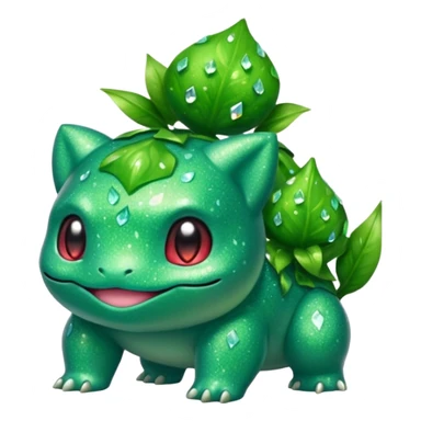 glitter pokemon bulbasaur sticker