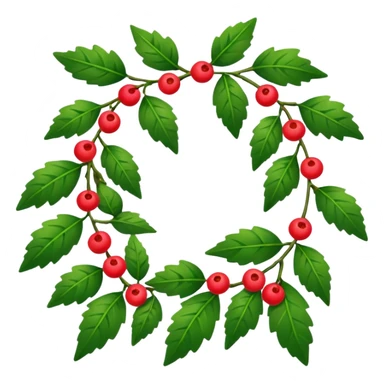 Holiday garland sticker