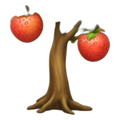 a tree with a juicy fruit sticker