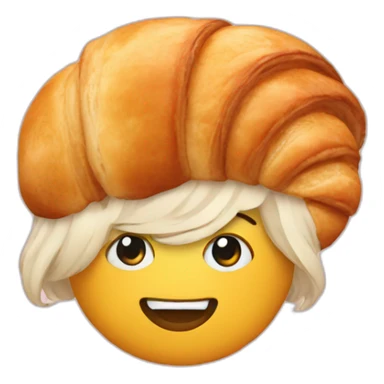 Croissant with A wig sticker