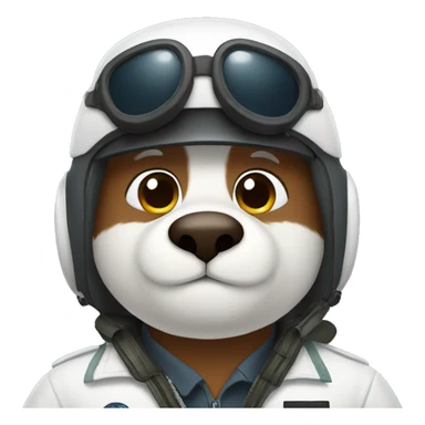 a bear pilot sticker