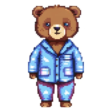 bear in pajamas sticker