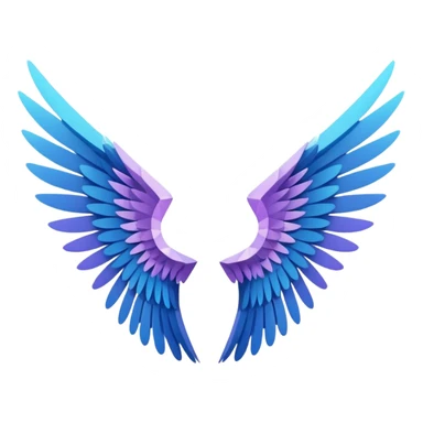 can you generate 6 unique angel wings designs? just the wings - no body, head, or feet necessary sticker