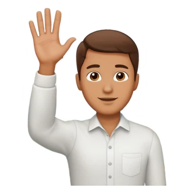 pullman finestra uomo che saluta sticker