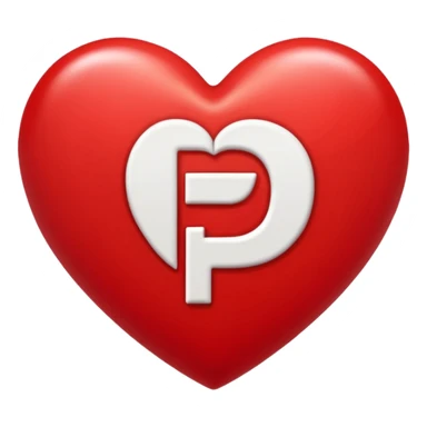 emoji herz mit buchstabe P drin sticker