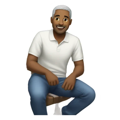 male portrait in outdoor setting sticker