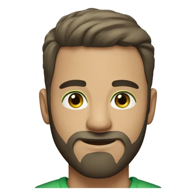 a man without a beard, light green eyes, short hair sticker