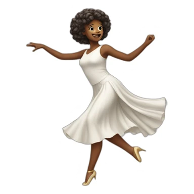 dancing lady sticker