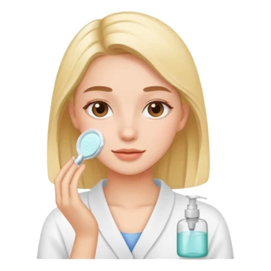 a girl doing her skincare and self care sticker