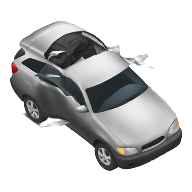 Two cars colliding sticker