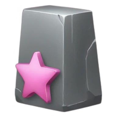 iron ingot with a pink star sticker