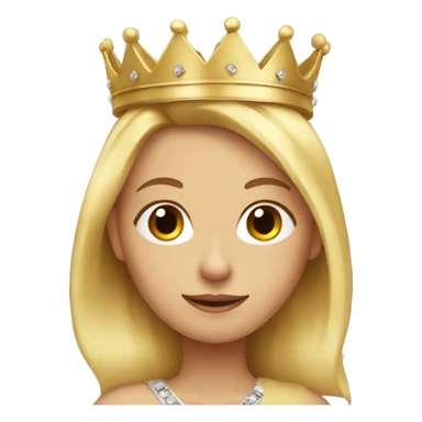 Blonde girl with crown  sticker