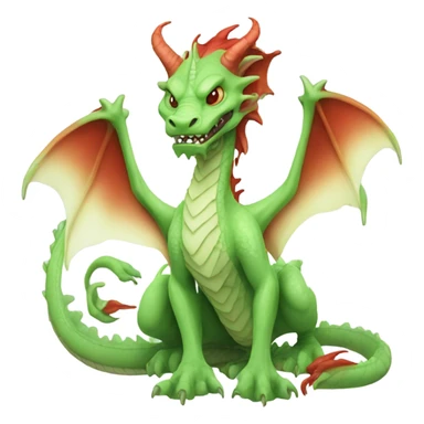 chinese dragon [politically incorrect, ( { female, alien, color: light green, hair:red, eyes:cat} ] on a [{ white dragon}]) sticker
