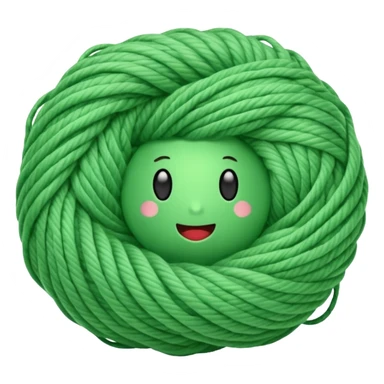 green ball of yarn sticker