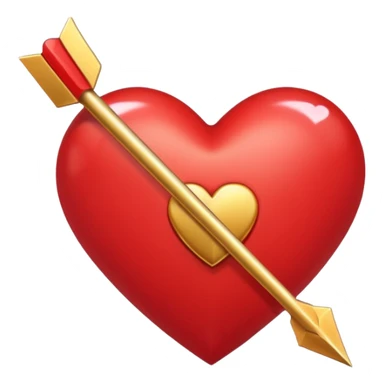 Un corazón con una flecha y una P sticker