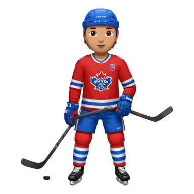 Hockey player in red and blue full body sticker