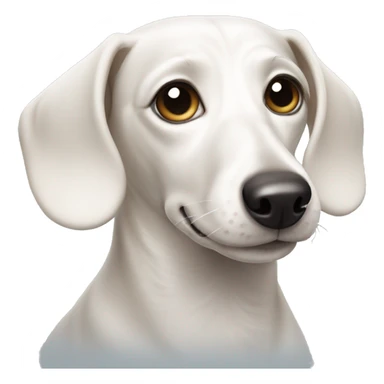 white dachshund sticker