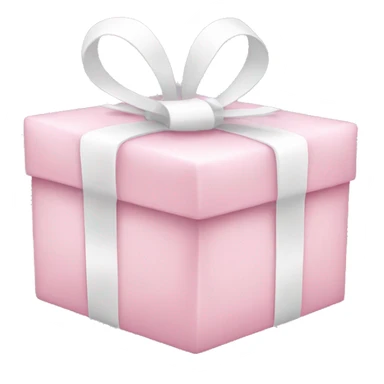 Light pink and white present sticker