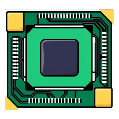 CPU computer chip sticker style sticker