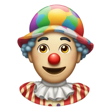 clown wearing a bonnet sticker