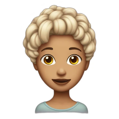 a cute skinny tall girl the love of my life called javiera with colourfull hair in fade sticker