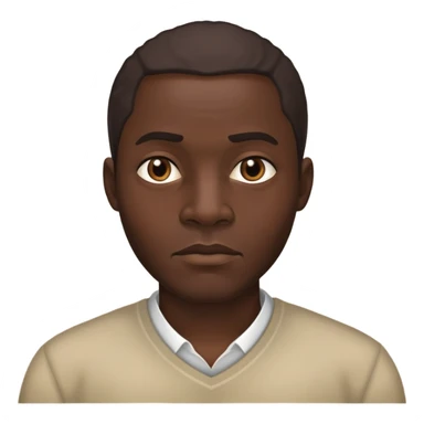 African man looking judgy  sticker