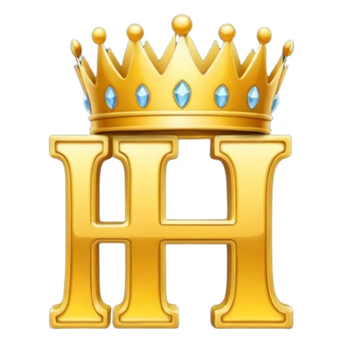 Letra H con corona sticker