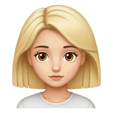 chica rubia de ojos marrones iOS 18 sticker