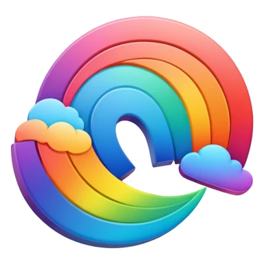mac os mixed documents rainbow skeuomorphic sticker