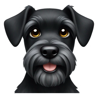 Black Mini schnauzer  sticker