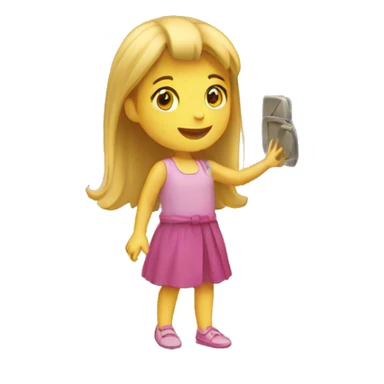 girl opening a door  sticker