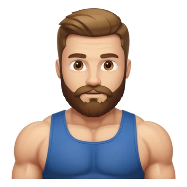 heroic man with beard sticker