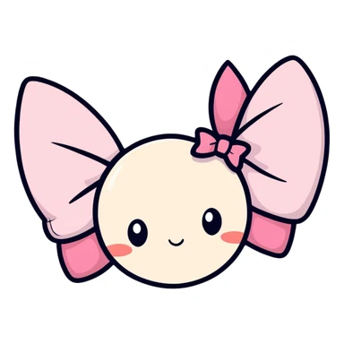 Pink bow sticker