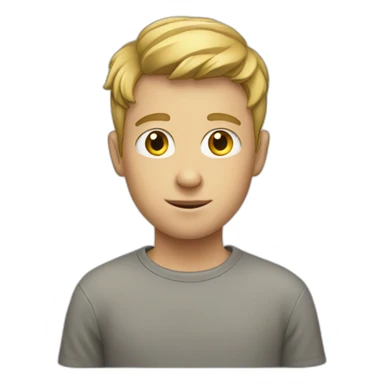 white boy wearing a t shirt sticker