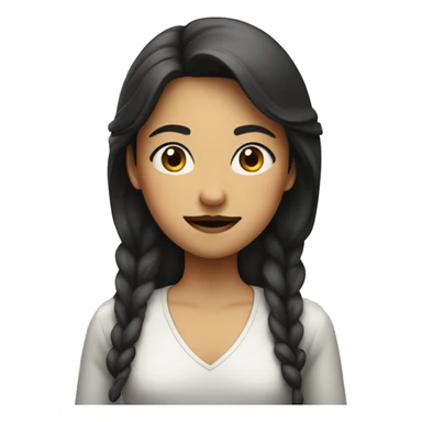 a girl with Mustache and hijap sticker