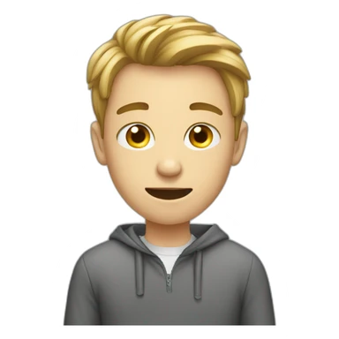 young guy addicted to phone sticker